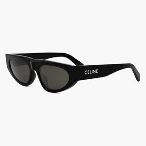 Celine Black Monochrome 55mg Geometric Sunglasses